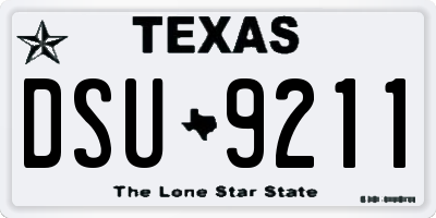 TX license plate DSU9211