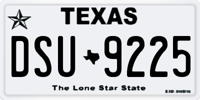TX license plate DSU9225