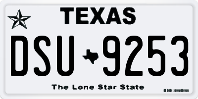 TX license plate DSU9253