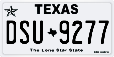 TX license plate DSU9277