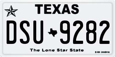 TX license plate DSU9282