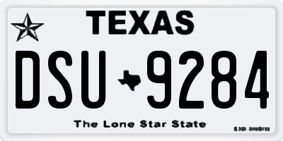 TX license plate DSU9284