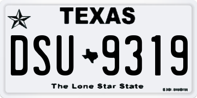 TX license plate DSU9319