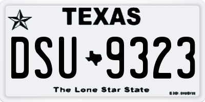 TX license plate DSU9323