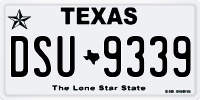 TX license plate DSU9339