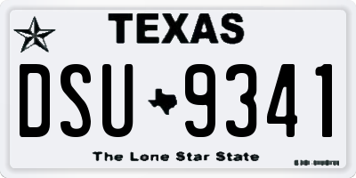 TX license plate DSU9341