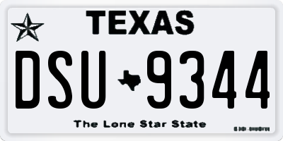 TX license plate DSU9344