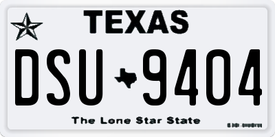 TX license plate DSU9404