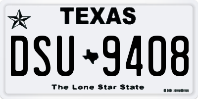 TX license plate DSU9408