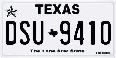 TX license plate DSU9410