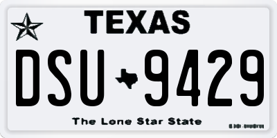 TX license plate DSU9429