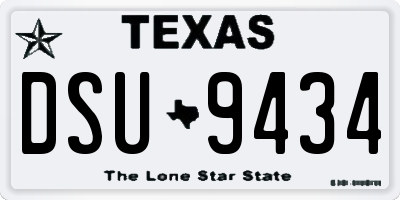 TX license plate DSU9434