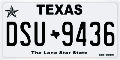 TX license plate DSU9436