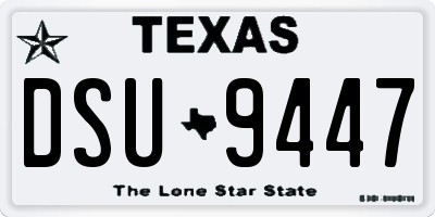 TX license plate DSU9447
