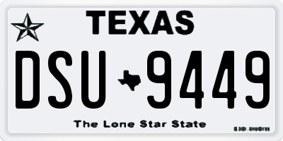 TX license plate DSU9449