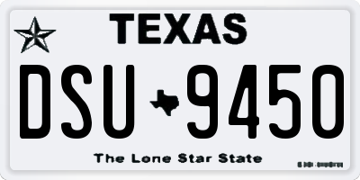 TX license plate DSU9450
