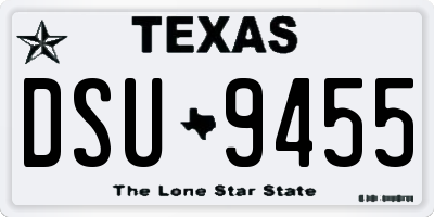 TX license plate DSU9455