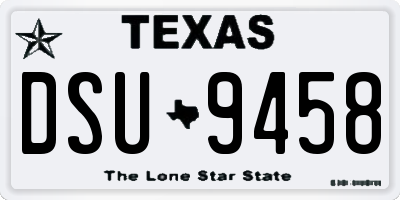TX license plate DSU9458