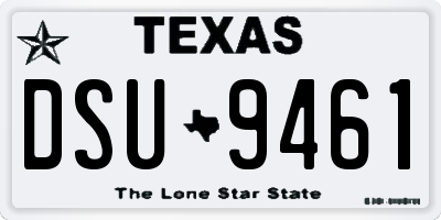 TX license plate DSU9461