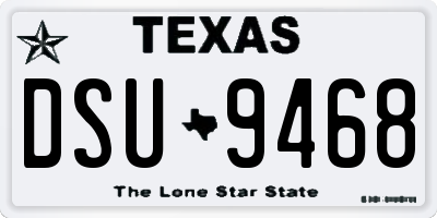 TX license plate DSU9468