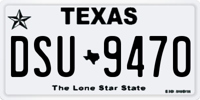 TX license plate DSU9470
