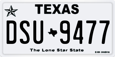 TX license plate DSU9477