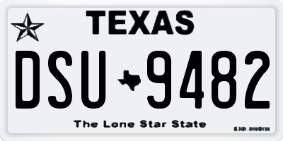 TX license plate DSU9482