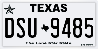 TX license plate DSU9485