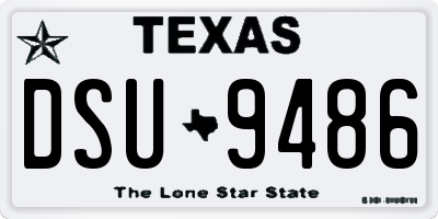 TX license plate DSU9486