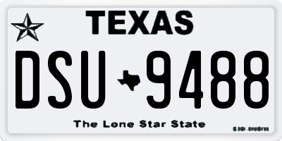 TX license plate DSU9488