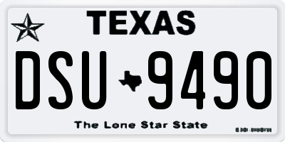 TX license plate DSU9490