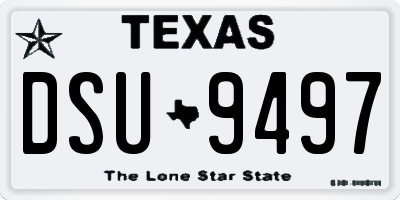TX license plate DSU9497