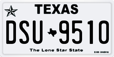 TX license plate DSU9510