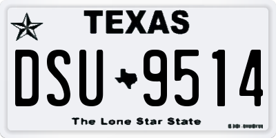 TX license plate DSU9514
