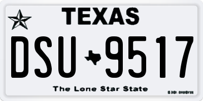 TX license plate DSU9517