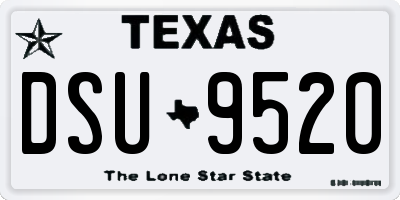TX license plate DSU9520