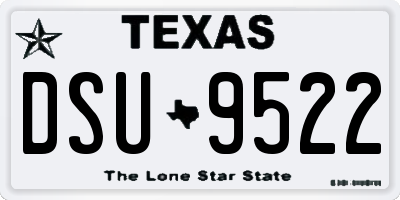 TX license plate DSU9522