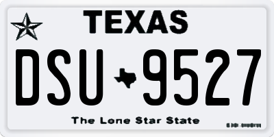 TX license plate DSU9527