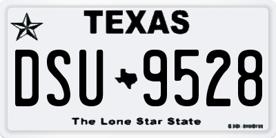 TX license plate DSU9528
