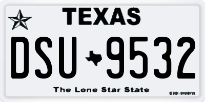 TX license plate DSU9532