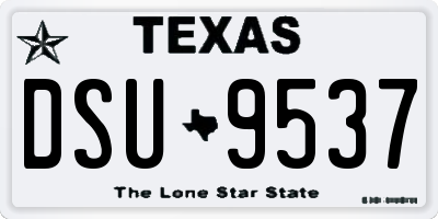 TX license plate DSU9537