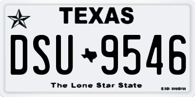 TX license plate DSU9546