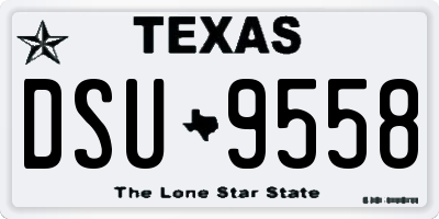 TX license plate DSU9558