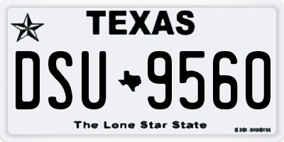 TX license plate DSU9560