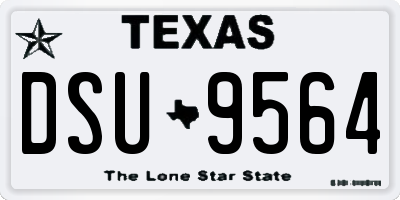 TX license plate DSU9564