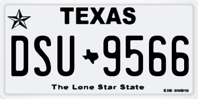 TX license plate DSU9566