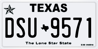 TX license plate DSU9571