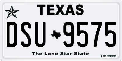 TX license plate DSU9575