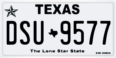 TX license plate DSU9577