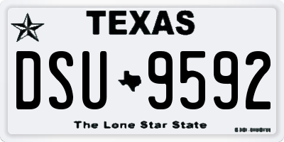 TX license plate DSU9592